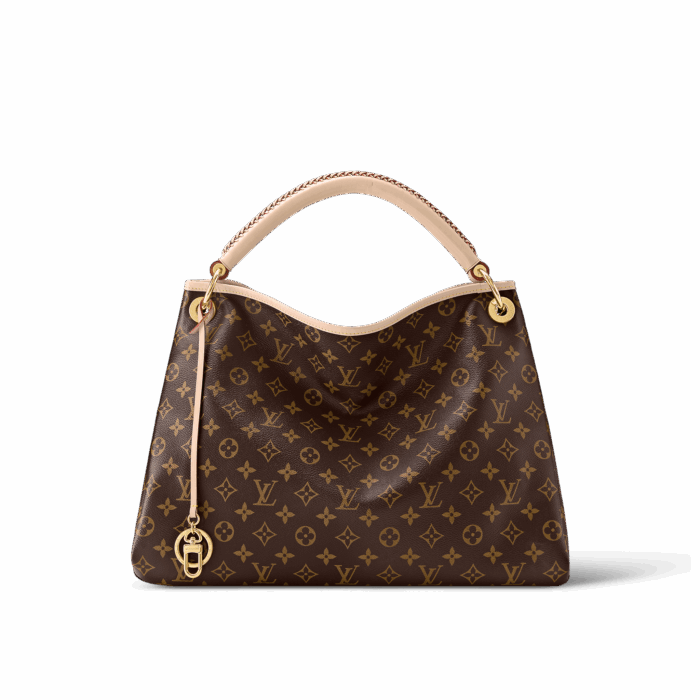 Detailed Features19.96 x 9.84 x 14.17 inches(Depth x Height x Width)• Monogram-coated canvas•Natural Cowhide-leather trim•Microfiber lining•Gold-color hardware•Large inside zipped pocket•6 inside flat pockets (3 on each side)•Keybell with key ring and hook•4 protective bottom studs•Handle: Single