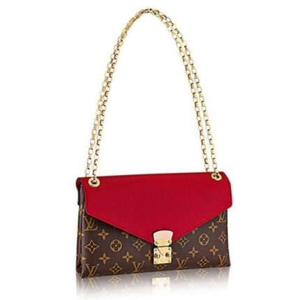 -Fearture:- Multi-carry (shoulder /cross-shoulder) golden chain- Coated Monogram canvas & calf leather- Microfiber lining- Natural cowhide leather trim- Shiny golden brass pieces- Golden S-Lock closure- Louis Vuitton engraved golden eyelets- Decorative golden rivets signature on the back- Front compartment + 2 Interior compartments (fits Zippy wallet)- Zipped interior pocket- 1 Flat pocket.7 x 2.4 inches- Size: 10.2 x 6.7 x 2.4 inches- Description:- Upgrade your arm candy.The unique design of Monogram canvas matched with supple calf leather&elegant pleats makes this a versatile day-to-night bag with style.It boasts a golden chain for short-shoulder