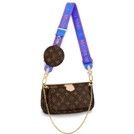 The Multi Pochette Accessoires is a hybrid cross-body bag with multiple pockets and compartments that brings together a Pochette Accessoires