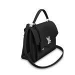 adjustable strap•Top handle for hand or elbow carry•LV Twist Lock closure•2 separate inside compartments•Inside open middle pocket•Flat front pocket•Zipped back pocket