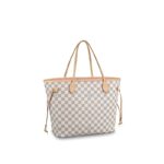 it features a removable pouch which can be used as a clutch or an extra pocket.Detailed Features12.6 x 11.4 x 6.7 inches(Length x Height x Width)•Rose Ballerine Pink•Damier Azur coated canvas•Natural cowhide-leather trim•Striped textile lining•Gold-color hardware•2 top handles for hand