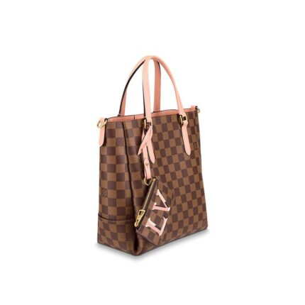the Belmont PM is made from Damier Ebene canvas