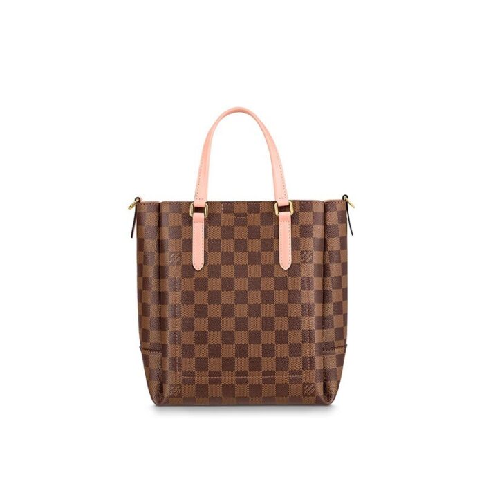 with color-coordinated leather handles