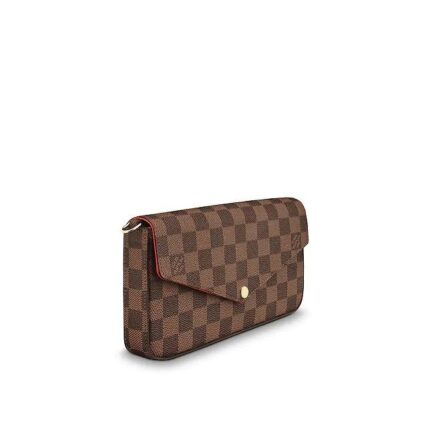 the elegant Pochette Felicie in historic Damier canvas is the stylish solution to carry and organize your daily essentials. Much more than a wallet
