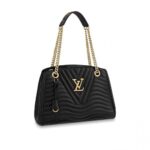 The Louis Vuitton New Wave Chain Tote in soft calf leather is both on-point and practical: with its luxe quilted detailing and aged-metal hardware