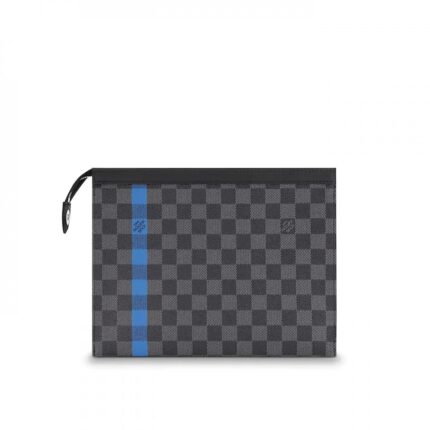 trendier look. 10.6 x 8.3 x 2.0 inches Damier Graphite coated canvas Cowhide leather lining Silver colored metallic pieces Zip closing system 1 flat internal pocket 6 credit cards slotsMore Information