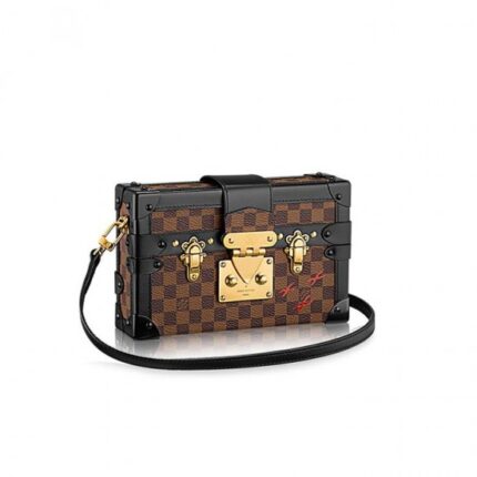 Every detail of the Petite Malle handbag is inspired by the history of Louis Vuitton trunks: the shape