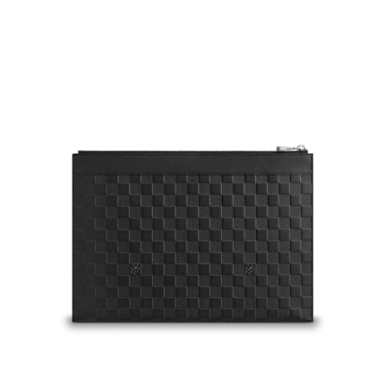 the clutch is the perfect size for transporting documents and other belongings