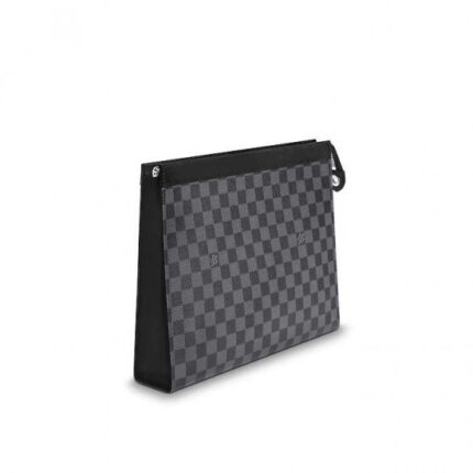 structured pouch that can be used for a variety of purposes. It can be carried in the hand for a stylish look