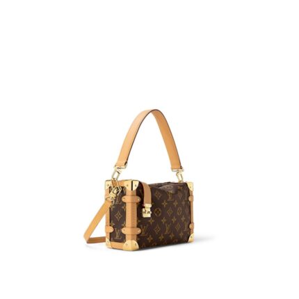 Nicolas Ghesquière repeats his search for Louis Vuitton's luggage-making heritage with this Side Trunk pouch