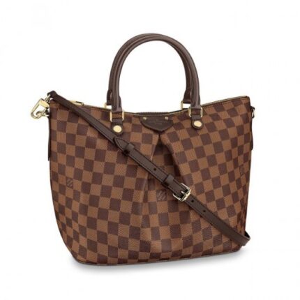The Siena MM in graphic Damier Ebene canvas is an elegant go-everywhere bag. Light and body-friendly