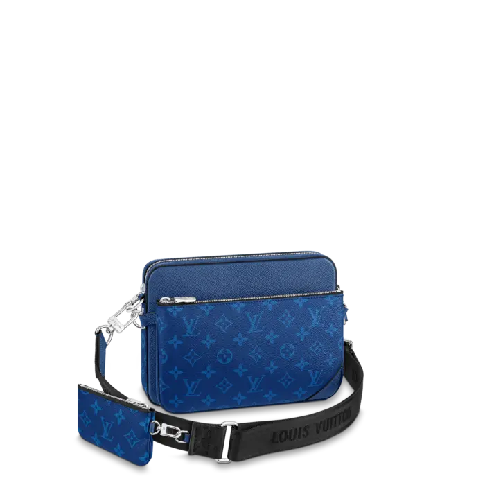 Made from bright-colored Monogram canvas and Taiga leather