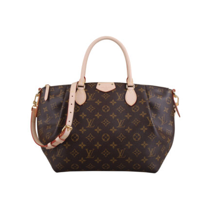 •40 x 26 x 15 cm (Length x height x width )•Pivoting leather handles•Removable & adjustable shoulder strap•Monogram coated canvas•Textile lining•Natural cowhide leather trim•Golden color metallic pieces•Easy and secure opening with spacious volume•2 Inside smartphone pockets•Large flat pocketMore Information