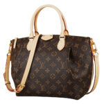 36 x 24 x 13 cm (Length x height x width ) •Pivoting leather handles •Removable & adjustable cross•shoulder strap •Monogram coated canvas •Textile lining •Natural cowhide leather trim •Shiny golden brass metallic pieces •Easy and secure opening with spacious volume •2 Inside smartphone pockets •Large flat pocket D•RingMore Information