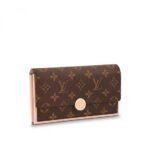 The Flore Wallet combines iconic Monogram canvas with colorful calf leather for a playful