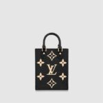 grained Monogram Empreinte leather with the embossed Monogram pattern highlighted by the chic bicolor palette. A miniature replica of Louis Vuitton's emblematic Sac Plat