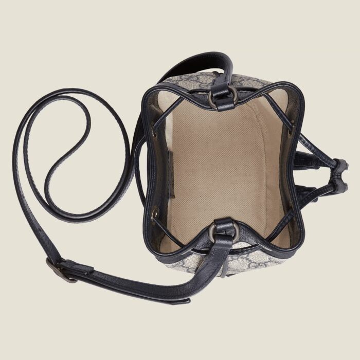 the classic palette defines this mini bucket bag from the Ophidia line