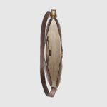 it's trimmed with textured leather and topped with Double G hardware.