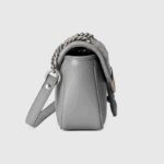 the mini shoulder bag is reimagined with a new geometric take on its signature finish that combines vertical and diagonal motifs.