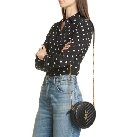 Round crossbody bag