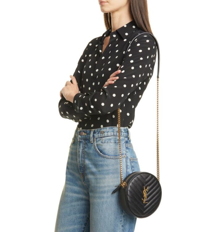 Round crossbody bag